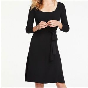 Ann Taylor Blk Ribbed Dress (like new)